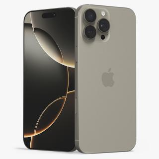 3D model Apple IPhone 16 Pro Max Natural Titanium