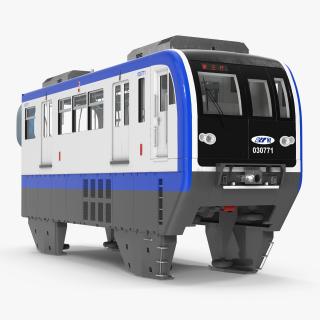 3D Chongqing Monorail Train Head Car model