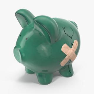 3D Ceramic Cracked Piggy Bank