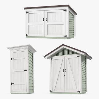 3D Wooden Storages Collection