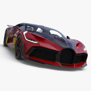 3D model Hypercar Luxury Racer Red