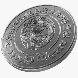 3D North Korea 5 Chon Coin 2008 model