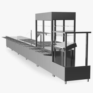 3D Stainless Steel Self Service Line model