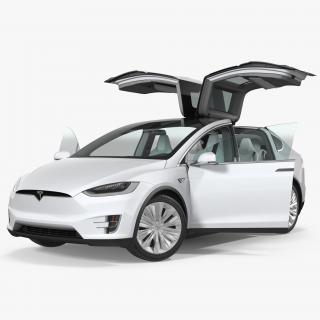 3D model Tesla Model X 100D 2017 Rigged