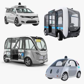 Rigged Self Driving Cars 3D Models Collection 2 3D