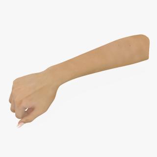 3D model Caucasian Woman Hand Fist