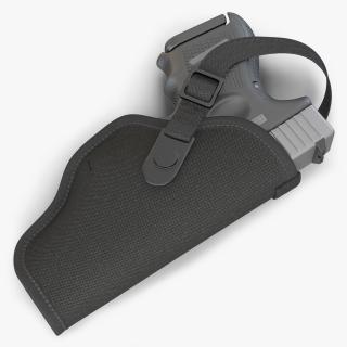 3D model Glock 26 and Tactical Nylon Holster