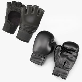 3D Fight Gloves Collection model