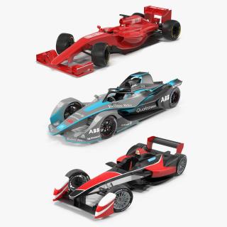 Rigged Formula Cars 3D Models Collection 2 3D