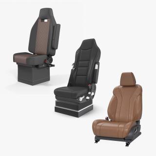 Car Driver Seats Collection 3D