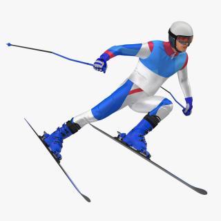 3D Skier Fast Turn Pose Generic model