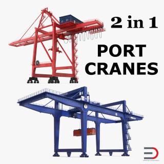 Port Cranes Collection 3D