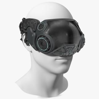 3D Sci-fi Head Mask Used