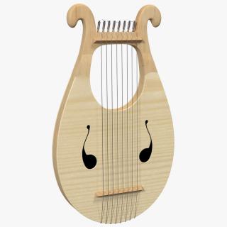 Greek Lyre Harp 8 String 3D model