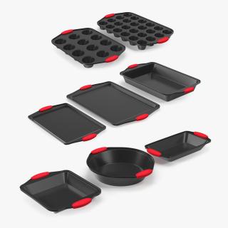 3D Baking Trays Collection model