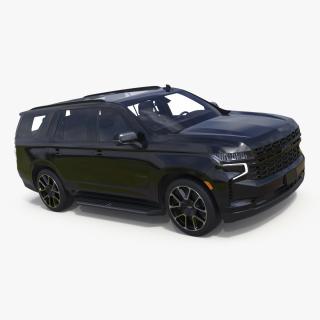 3D SUV Chevrolet Tahoe 2024 Black Simplified