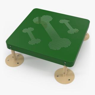 3D Dog Park Starter Table Green model