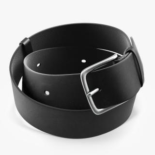 3D Black Leather Belt model