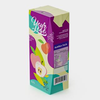 3D model Small Aseptic Carton Mockup Colored