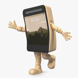 Phone Costume Character Golden Rigged 3D