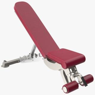 3D Adjustable Bench Press Red