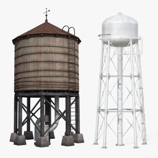 3D Water Towers 3D Models Collection model