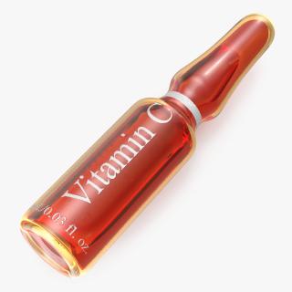 Vitamin C 1ml Ampoule Amber 3D