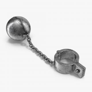 3D Old Heavy Prisoner Ball and Chain model