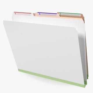 Colored Cardboard File Folder 3D model