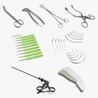 3D Surgical Medical Instruments Collection 7