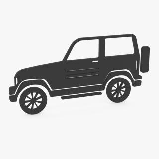 3D Car 4WD Silhouette model