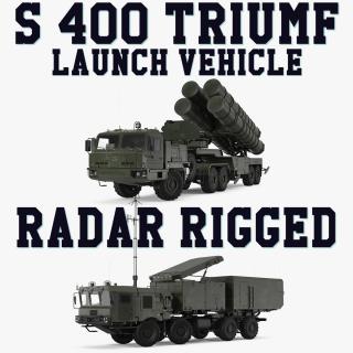 3D S-400 Triumf Launch Vehicle and  Radar Rigged Collection