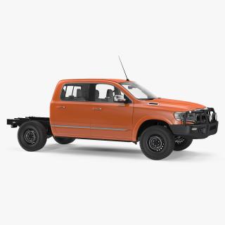 3D model Crew Cab 4x4 Truck No Bed