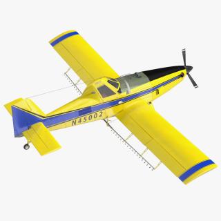 3D Plane Air Tractor AT 502B Simple Interior Rigged model