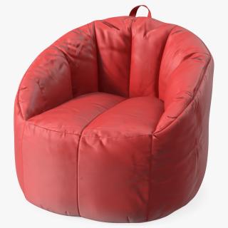 Sack Chair Big Joe Red 3D