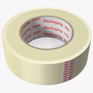 3D model Large Roll Plastic Sealing Glue Transparent Yellow Tape