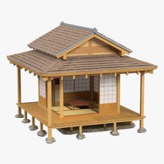 3D model Traditional Japanese Tea House Open