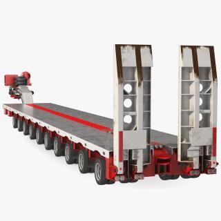 3D Steerable Heavy Transport Trailer model
