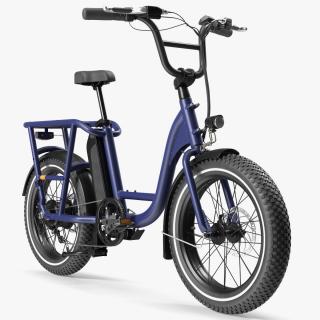 3D model Electric Cargo Bike Blue Rigged for Maya