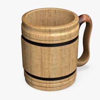 3D model Wooden Beer Mug