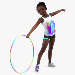 3D Sporty Style with Hoop Black Girl Baby model