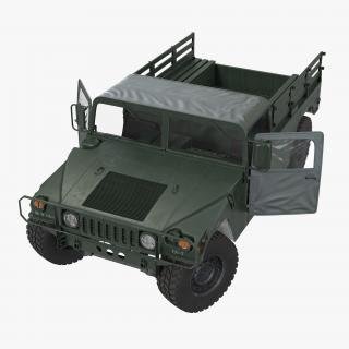 Cargo Troop Carrier HMMWV m1038 Rigged Green 3D model