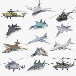 3D Rigged Russian Military Aircrafts Collection 6