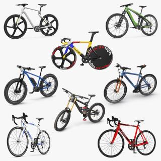 3D Rigged Bicycles Collection 5 model