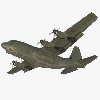 3D Lockheed Martin Hercules C130K Royal Air Force Rigged model