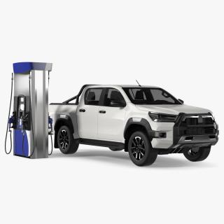 Pickup Truck Gas Station 3D model