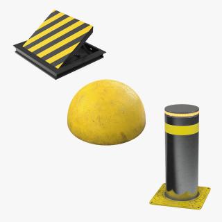 Bollards Collection 3D model