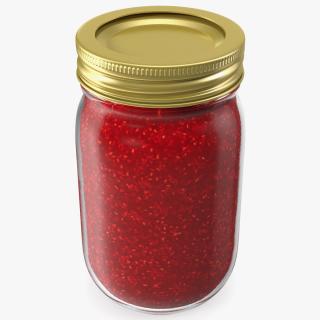 3D Glass Jar with Jam model