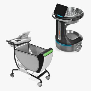 3D Smart Shopping Carts Collection