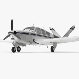 3D Propeller Aircraft Beechcraft Bonanza S35